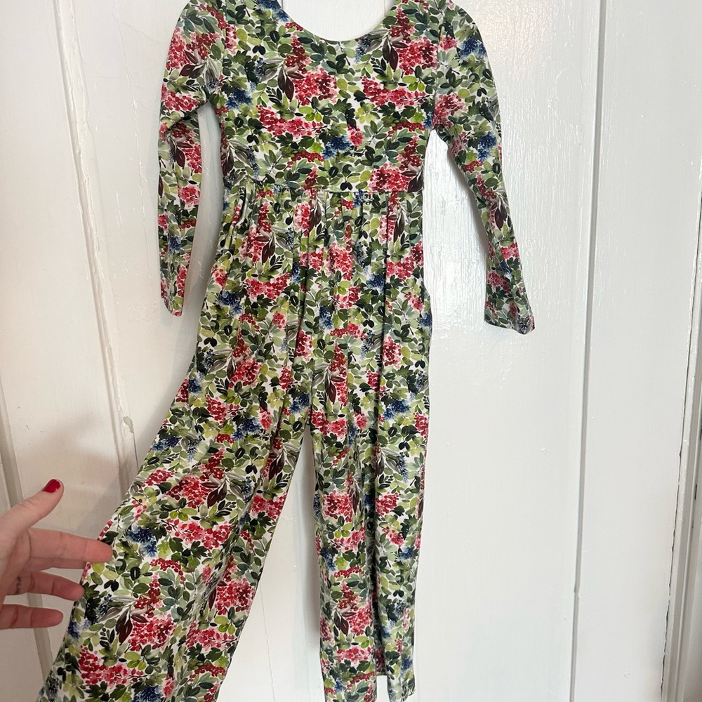 cheeky plum Floral Green, Red & Blue Long-Sleeve Kids One-Piece